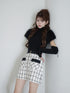 Étoile Check tweedジップスカート